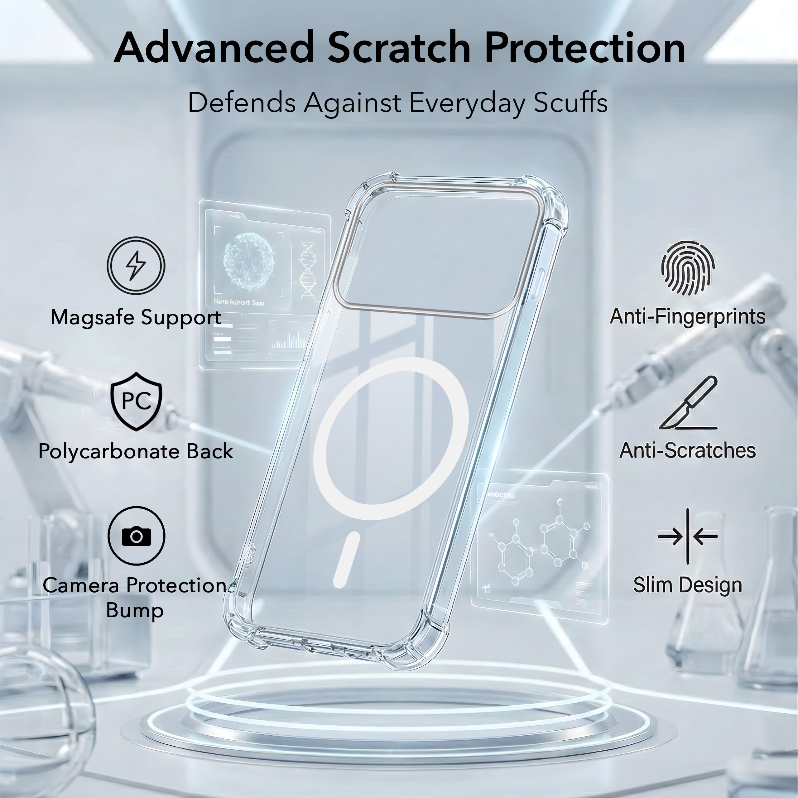For Nothing Phone 4B 5G Back Cover Shockproof Crystal-Clear (Magsafe Wireless Support | Drop & Camera Protection | Hard Polycarbonate)