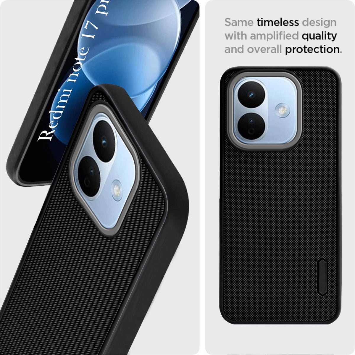 For Redmi Note 17 Pro 5G Back Cover Case Rubberised (Textured Grip Design| Micro-Fiber Cloth Inside | Slim and Light Weight | Soft Touch and Feel)