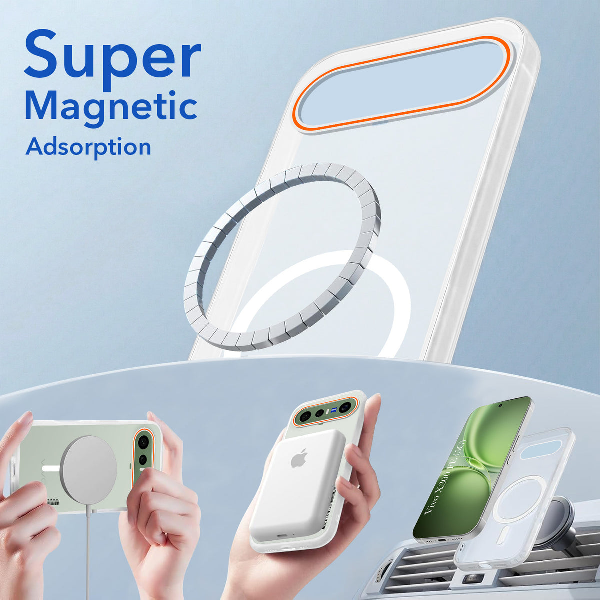 For Vivo X300 FE Back Cover Case (Soft Touch | Camera Bump Protection | MagSafe Compatible | Matte Finish)