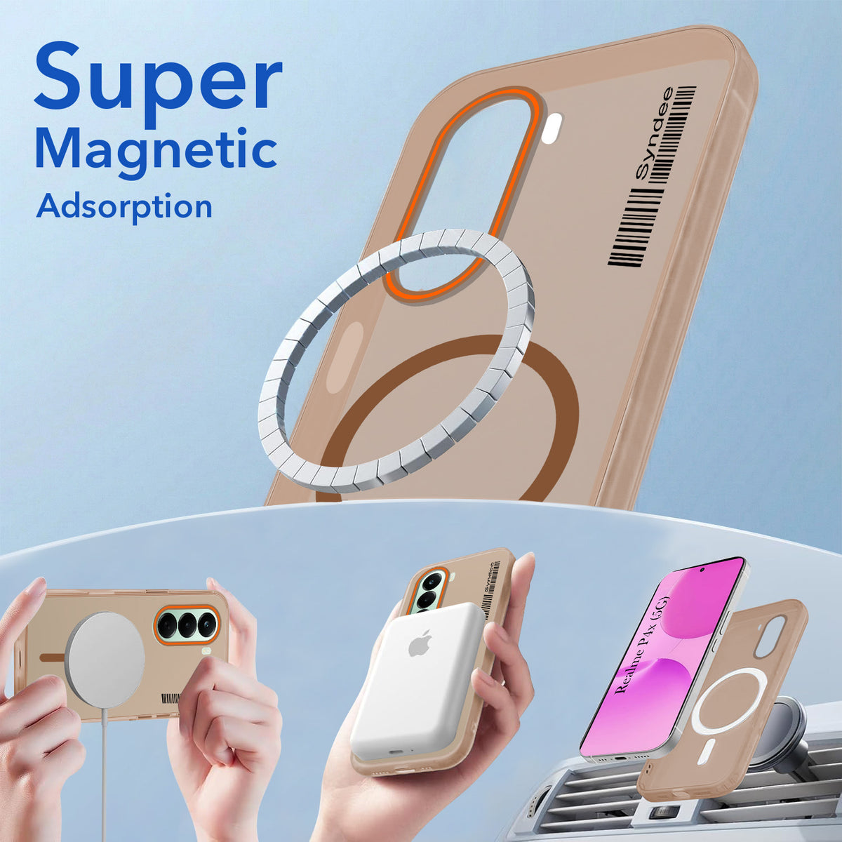 For Realme P4x Back Cover Case (Soft Touch | Camera Bump Protection | MagSafe Compatible | Matte Finish)