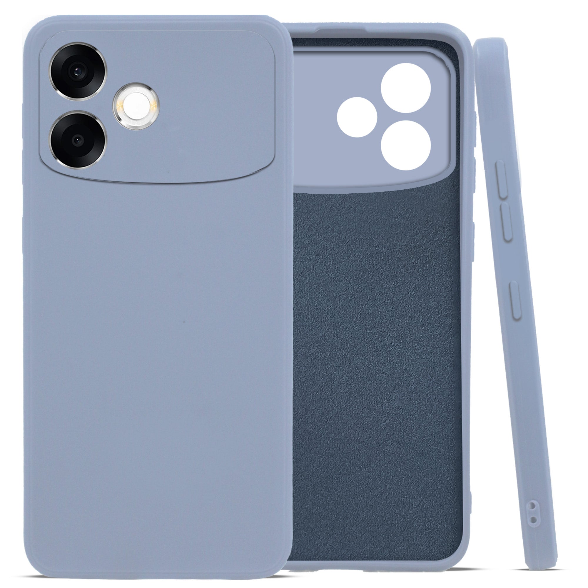 For Oppo F33 Pro 5G Back Cover Case (Matte Finish Silicone with Inside Fiber cloth)
