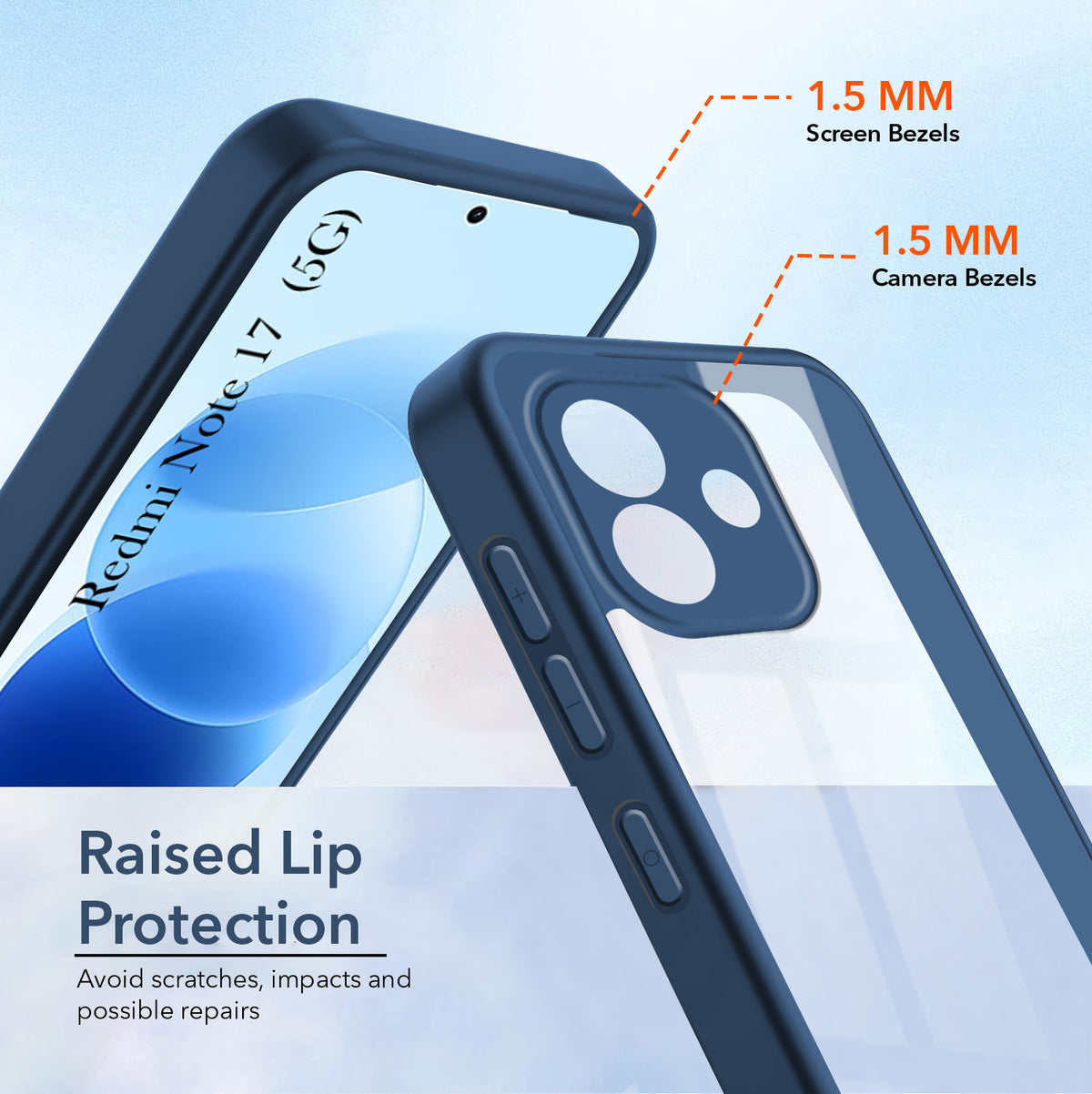 For Redmi Note 17 5G Back Cover Case Ultra-Hybrid (Lifetime Anti Yellow | Anti Scratch | Crystal Clear Shockproof)