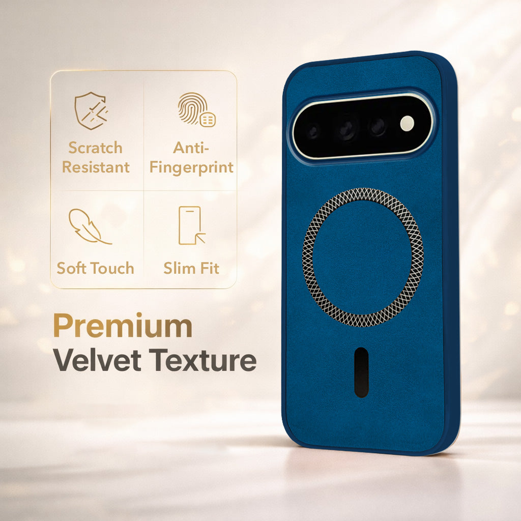 For Google Pixel 11 Pro Back Cover Case Leather Finish (MagSafe Compatible Wireless Charging | Soft Touch | Camera Bump Protection)