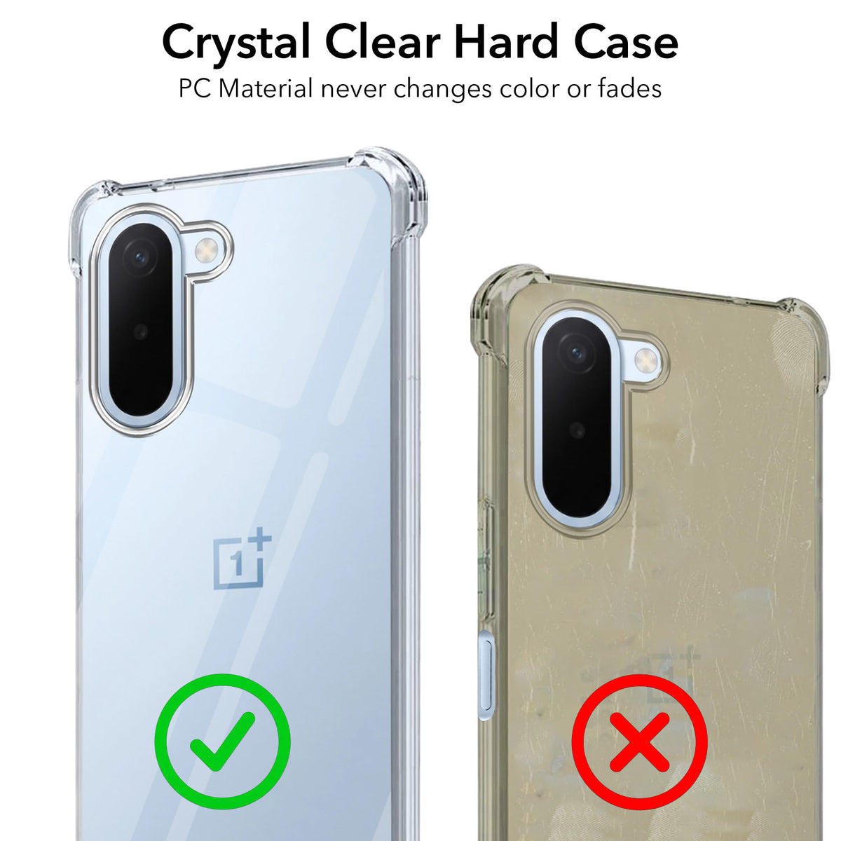For OnePlus N6X Back Cover Shockproof Crystal-Clear (Drop & Camera Protection | Hard Polycarbonate)