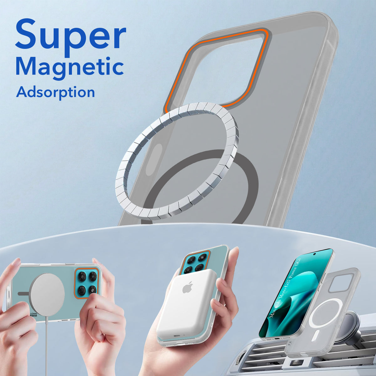 For Motorola Moto G37 Power Back Cover Case (Soft Touch | Camera Bump Protection | MagSafe Compatible | Matte Finish)
