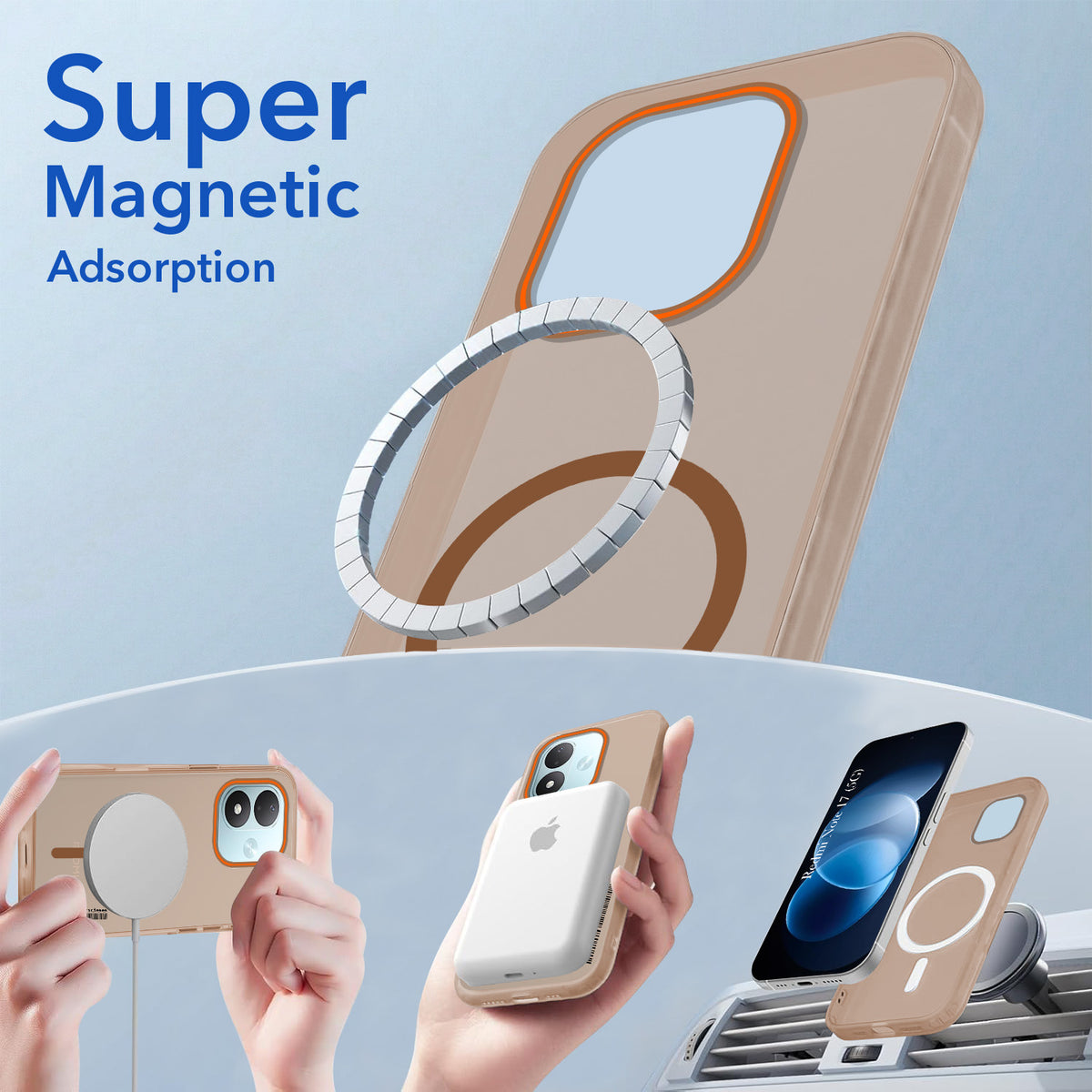 For Redmi Note 17 5G Back Cover Case (Soft Touch | Camera Bump Protection | MagSafe Compatible | Matte Finish)