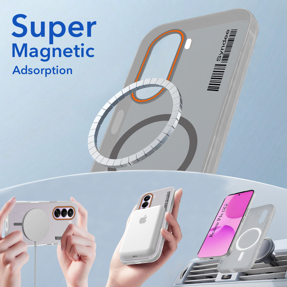 For Realme P4x Back Cover Case (Soft Touch | Camera Bump Protection | MagSafe Compatible | Matte Finish)