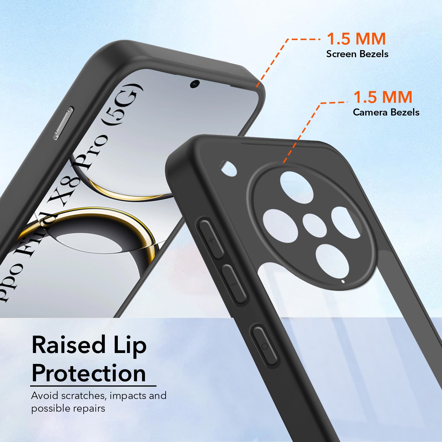 For Oppo Find X8 Pro Back Cover Case Ultra-Hybrid (Lifetime Anti Yellow | Anti Scratch | Crystal Clear Shockproof)