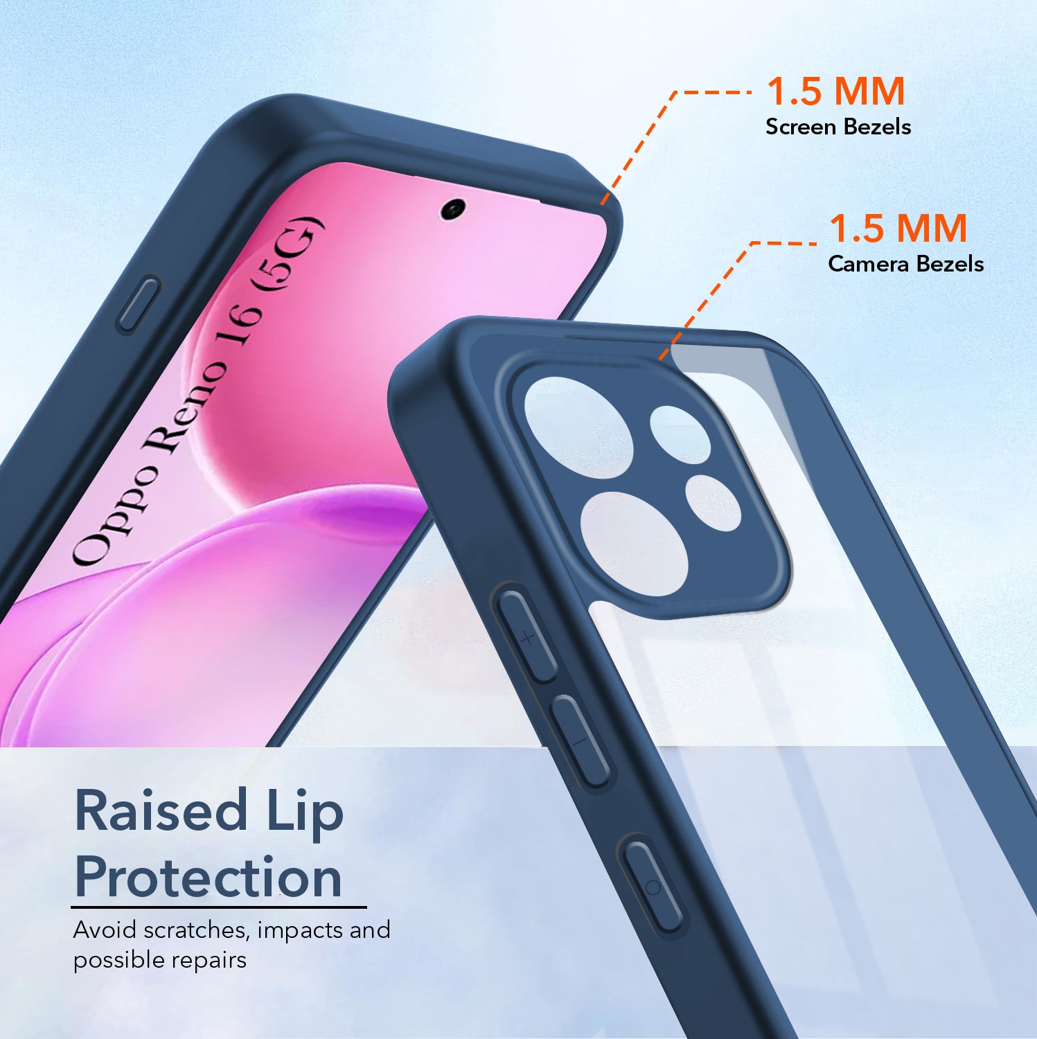 For Oppo Reno 16 Back Cover Case Ultra-Hybrid (Lifetime Anti Yellow | Anti Scratch | Crystal Clear Shockproof)