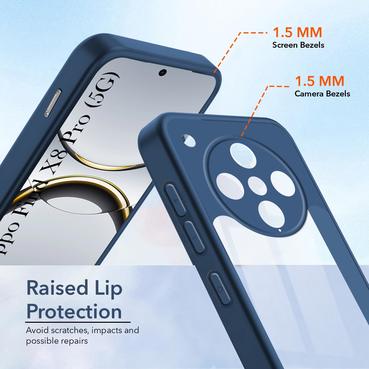 For Oppo Find X8 Pro Back Cover Case Ultra-Hybrid (Lifetime Anti Yellow | Anti Scratch | Crystal Clear Shockproof)
