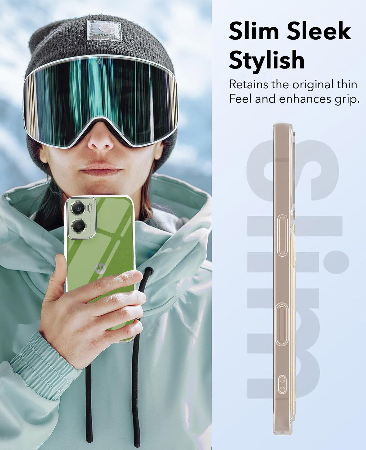 For Motorola Moto G06 Power Back Cover Case Lifetime Anti-Yellow Clear (Sleek Hard Crystal | Shockproof and Camera Protection)