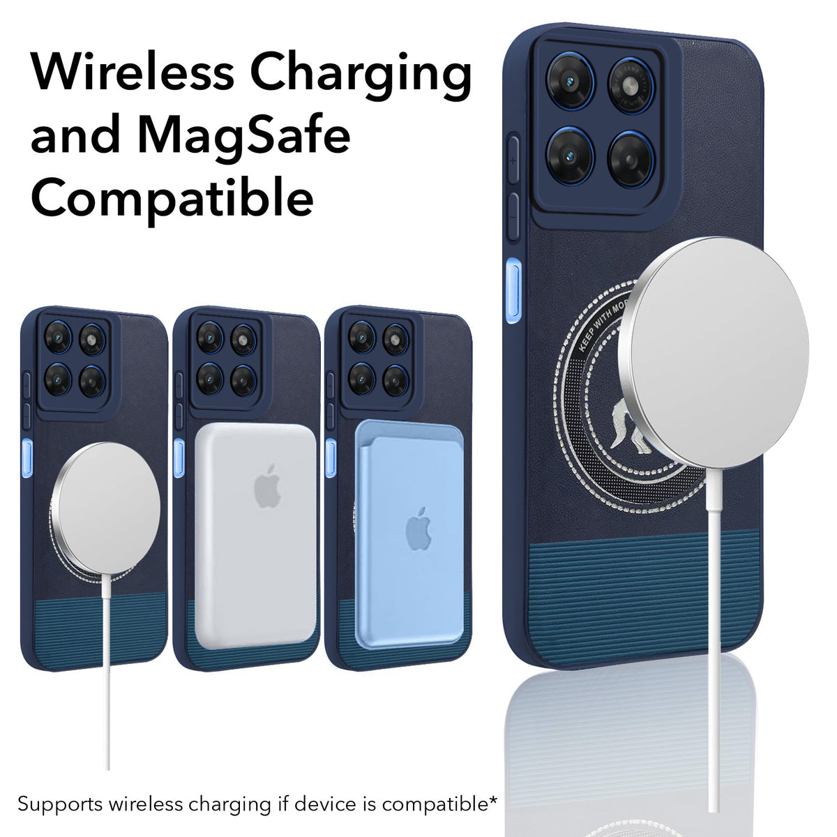 For Motorola Moto G77 Power Back Cover Case PU Leather Finish (Professional Minimalist Texture | MagSafe Compatile | Camera Protection | Sleek Sober Formal)