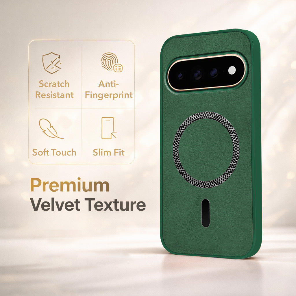 For Google Pixel 11 Pro XL Back Cover Case Leather Finish (MagSafe Compatible Wireless Charging | Soft Touch | Camera Bump Protection)