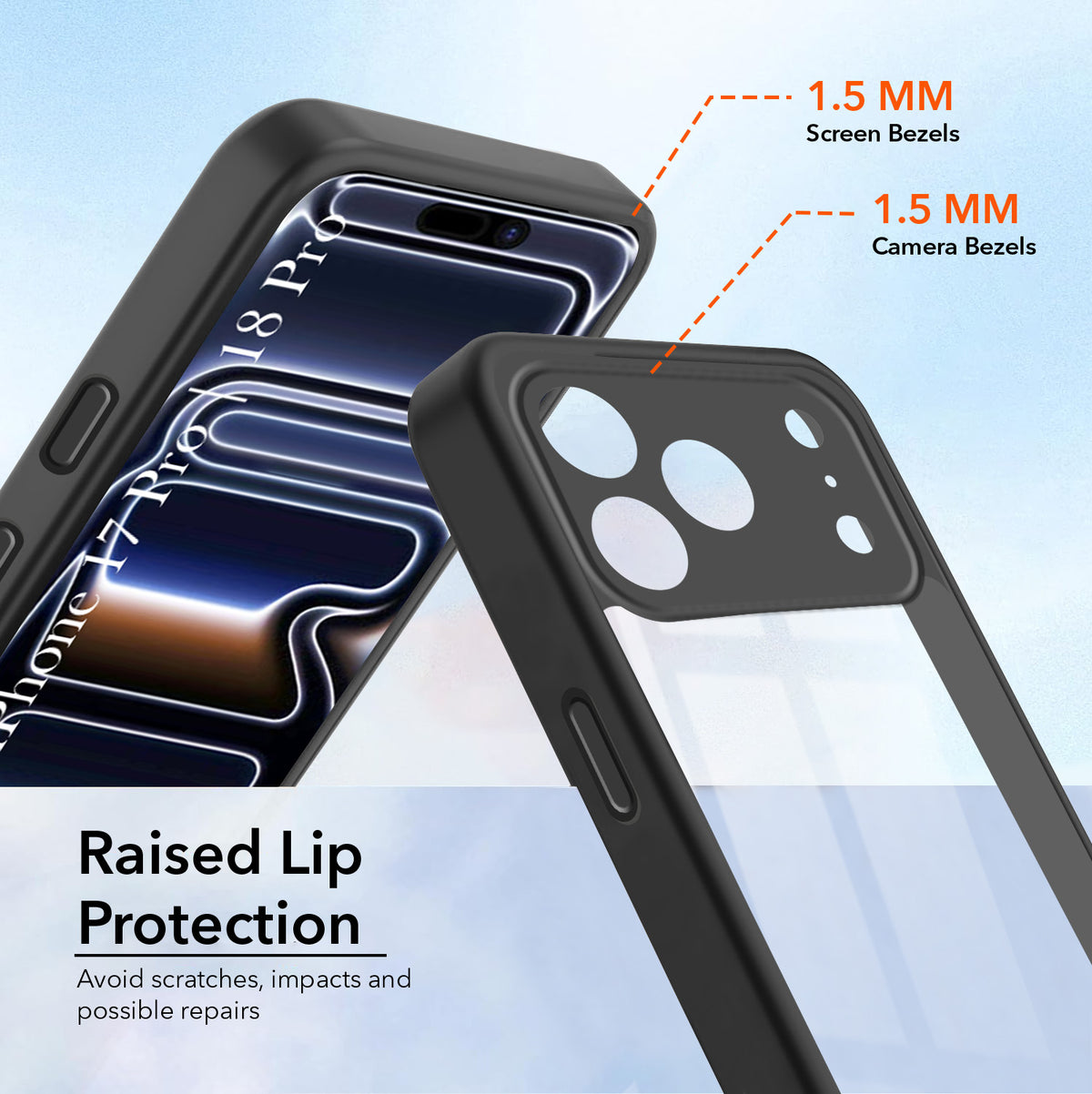 For iPhone 17 Pro | iPhone 18 Pro Back Cover Case Ultra-Hybrid (Lifetime Anti Yellow | Anti Scratch | Crystal Clear Shockproof)