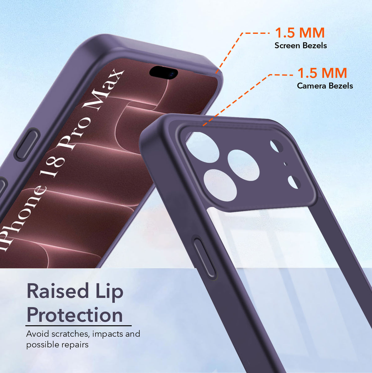 For Apple iPhone 18 Pro Max Back Cover Case Ultra-Hybrid (Lifetime Anti Yellow | Anti Scratch | Crystal Clear Shockproof)
