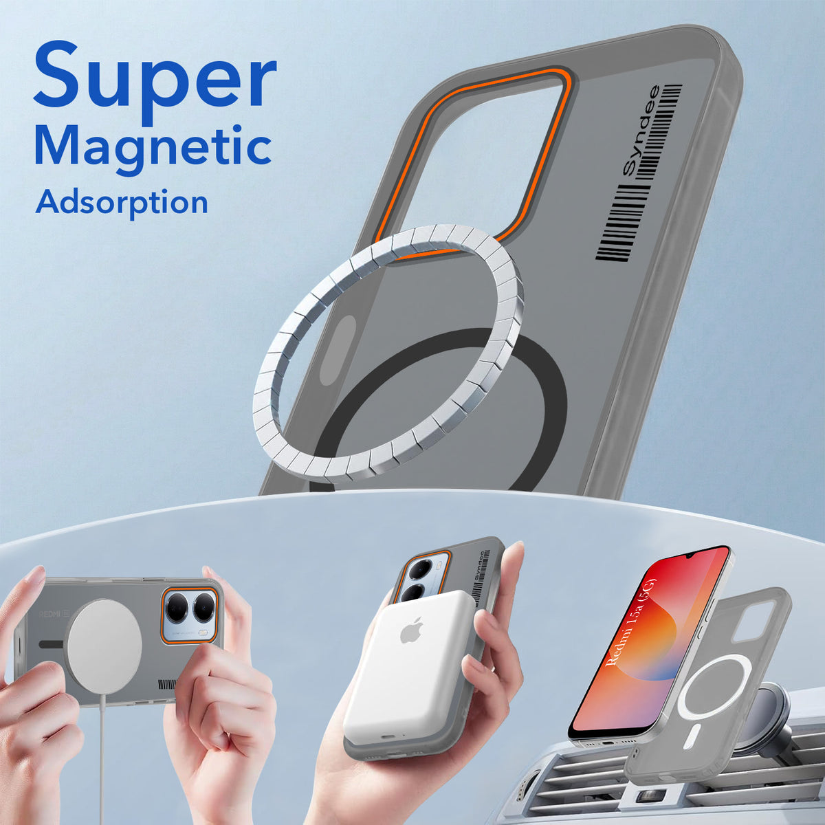 For Redmi 15A 5G Back Cover Case (Soft Touch | Camera Bump Protection | MagSafe Compatible | Matte Finish)