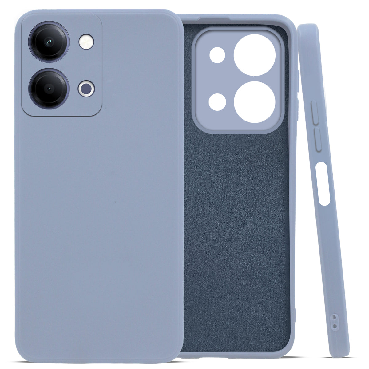 For Vivo Y11 | Vivo Y21 5G Back Cover Case (Matte Finish Silicone with Inside Fiber cloth)