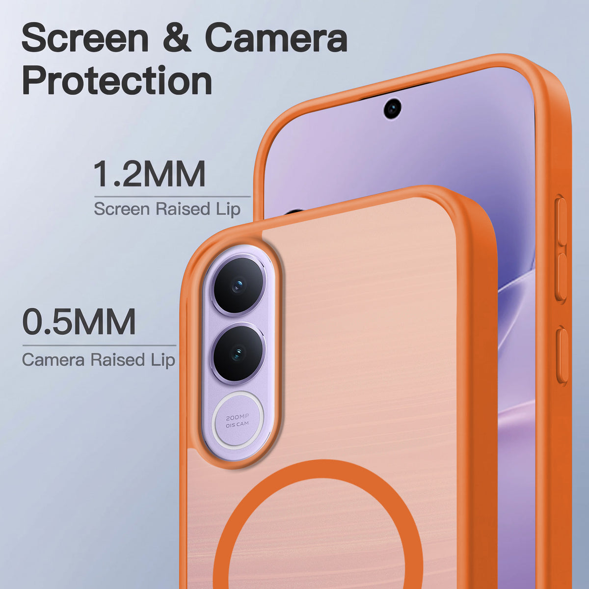 For Vivo V70 FE 5G Matte Finish Back Case Cover (MagSafe Compatible | Translucent Soft Touch | Slim and Unbreakable)
