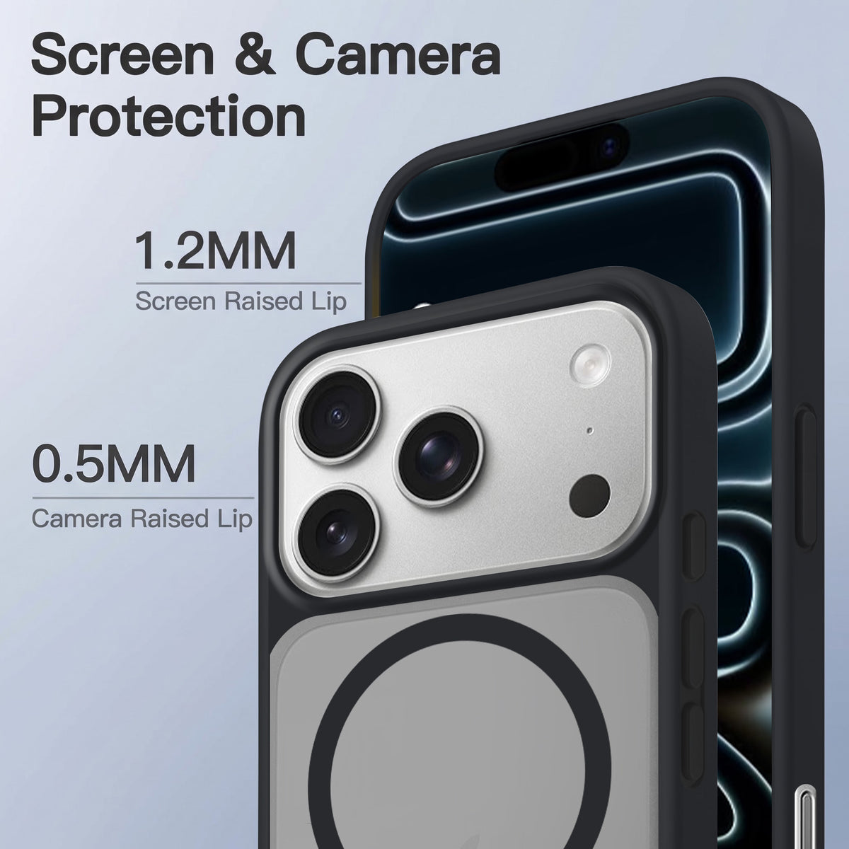 For Apple iPhone 17 Pro Matte Finish Back Case Cover (MagSafe Compatible | Translucent Soft Touch | Slim and Unbreakable)