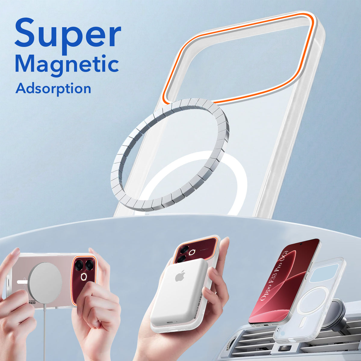 For Oppo F33 Pro 5G Back Cover Case (Soft Touch | Camera Bump Protection | MagSafe Compatible | Matte Finish)