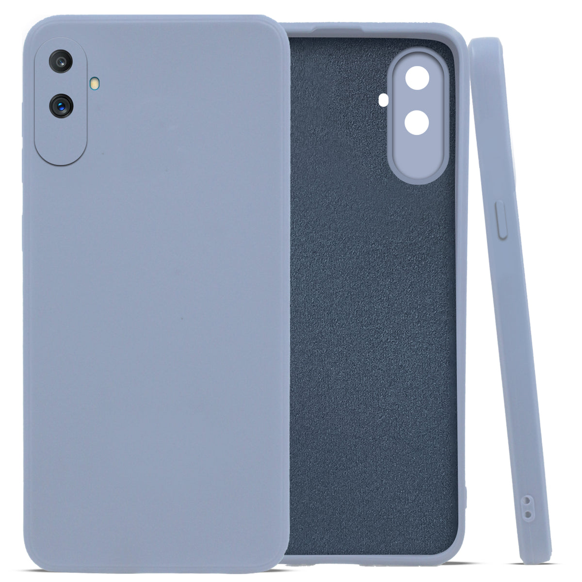 For Realme C3 Back Cover Case (Matte Finish Silicone with Inside Fiber Cloth)