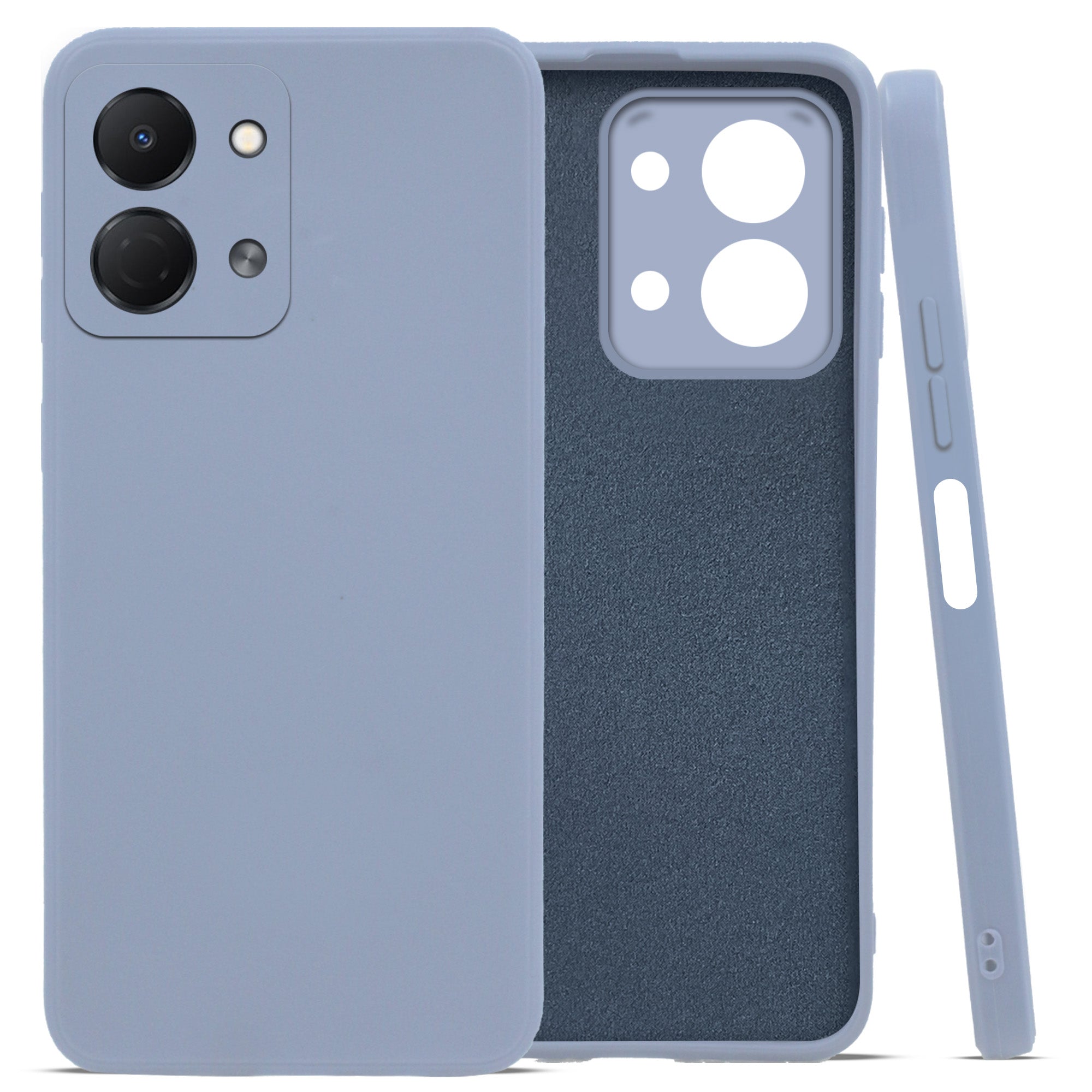 For Tecno Spark Go 3 Back Cover Case (Matte Finish Silicone with Inside Fiber cloth)