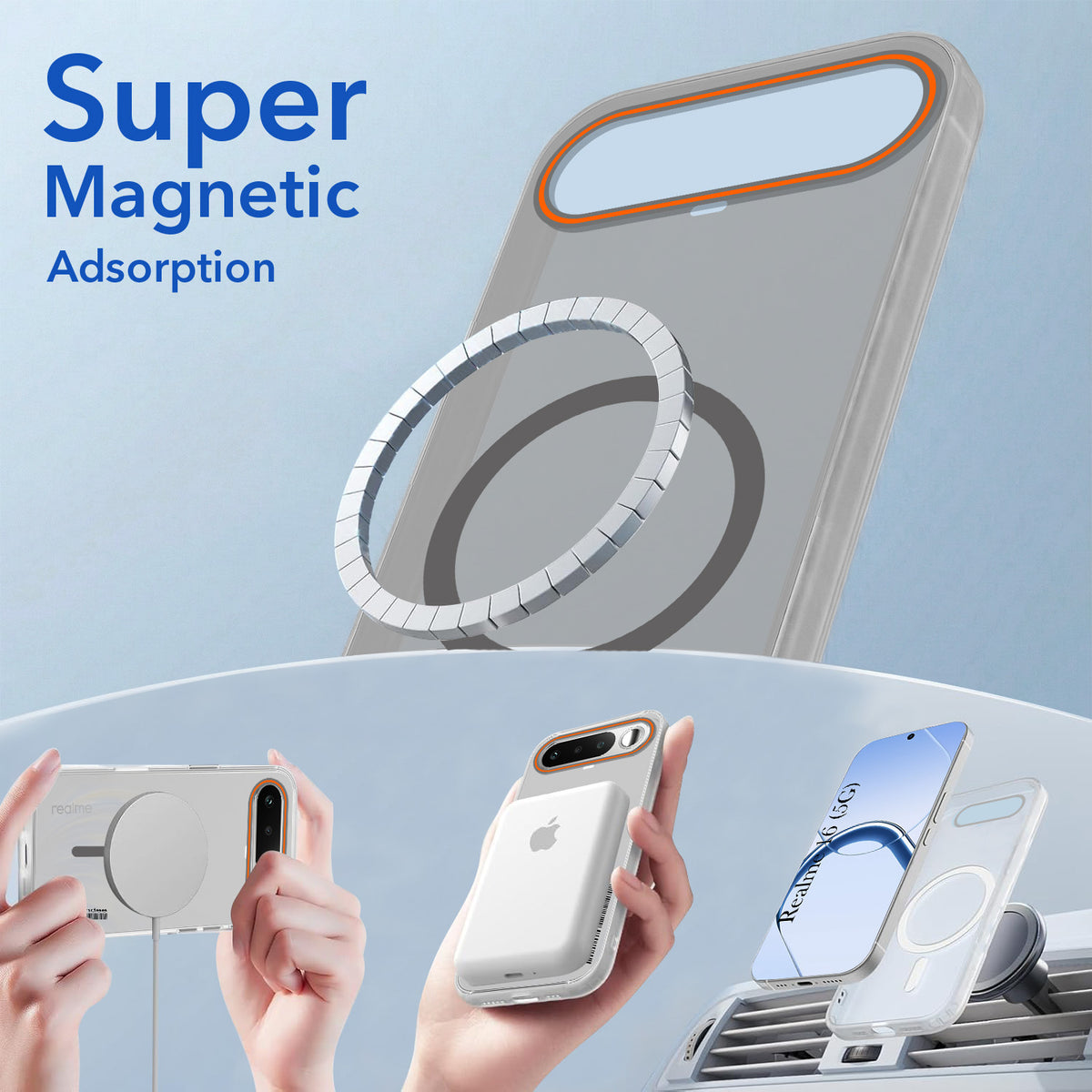 For Realme 16 Back Cover Case (Soft Touch | Camera Bump Protection | MagSafe Compatible | Matte Finish)