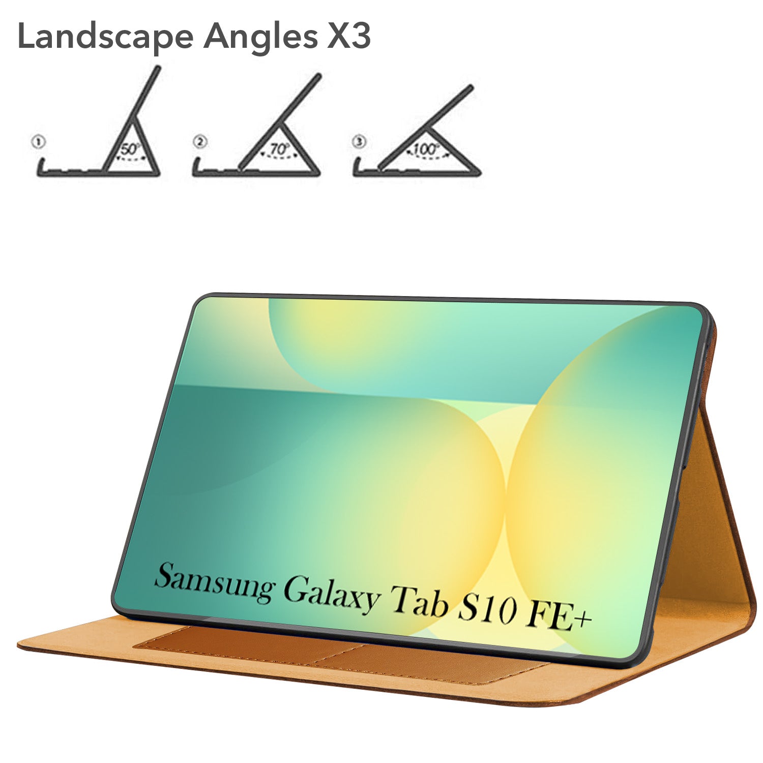 For Samsung Galaxy Tab S10 FE+ SM-X620/ X626/ X626B 13.1 Inch Flip Cover Folio Cover (PU Leather | Multi-Angle Smart Stand | Card Storage Slots | Silicone Back Pouch)