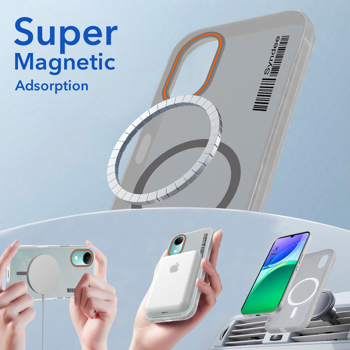For Vivo T5e 4G Back Cover Case (Soft Touch | Camera Bump Protection | MagSafe Compatible | Matte Finish)