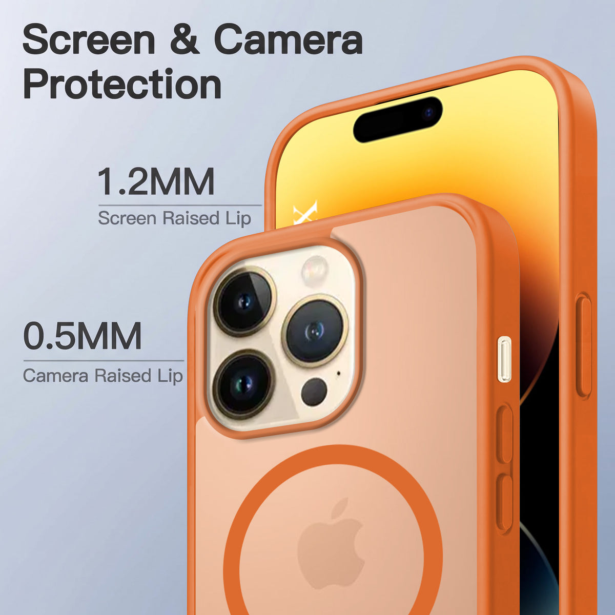 For Apple iPhone 14 Pro Max Matte Finish Back Case Cover (MagSafe Compatible | Translucent Soft Touch | Slim and Unbreakable)