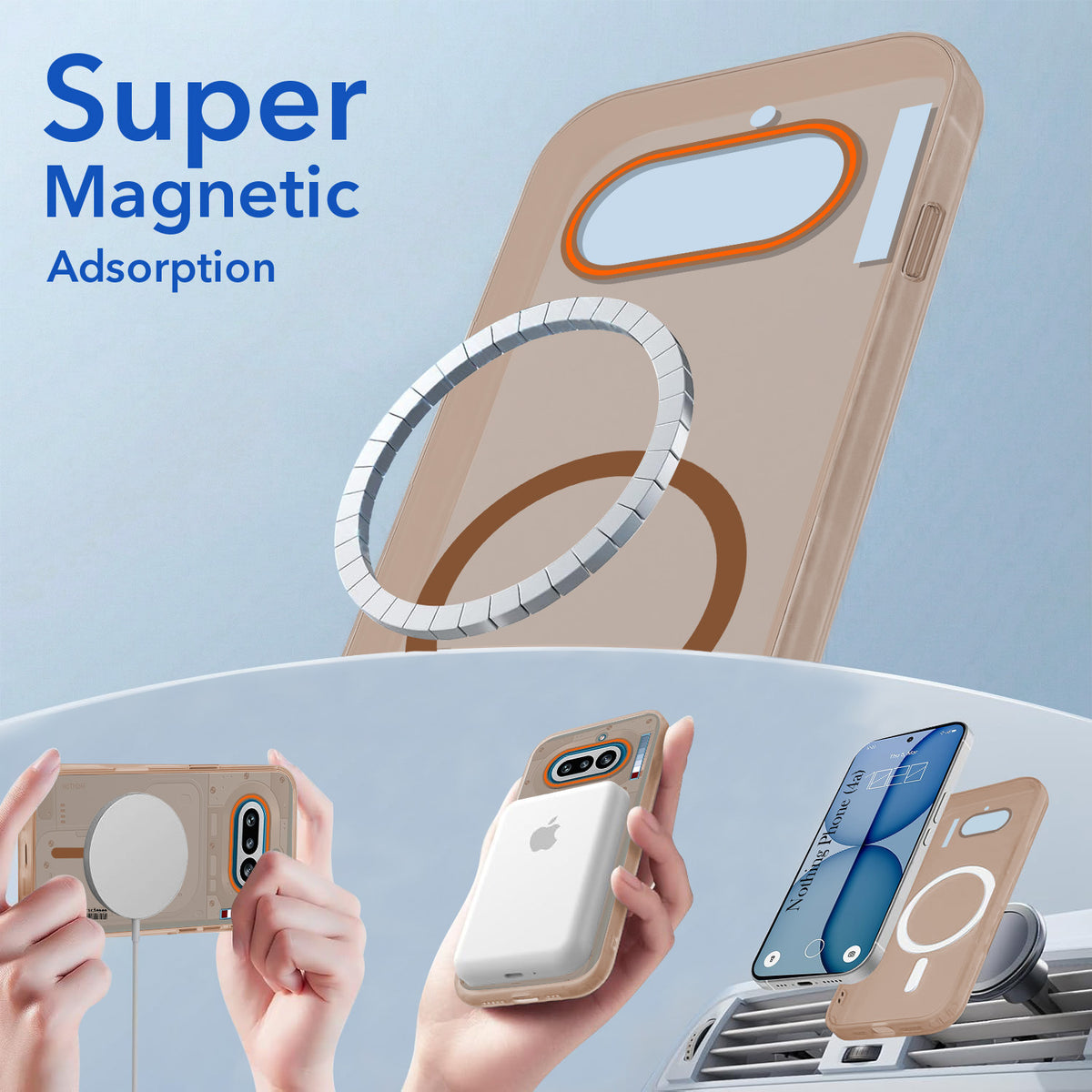 For Nothing Phone 4A 5G Back Cover Case (Soft Touch | Camera Bump Protection | MagSafe Compatible | Matte Finish)