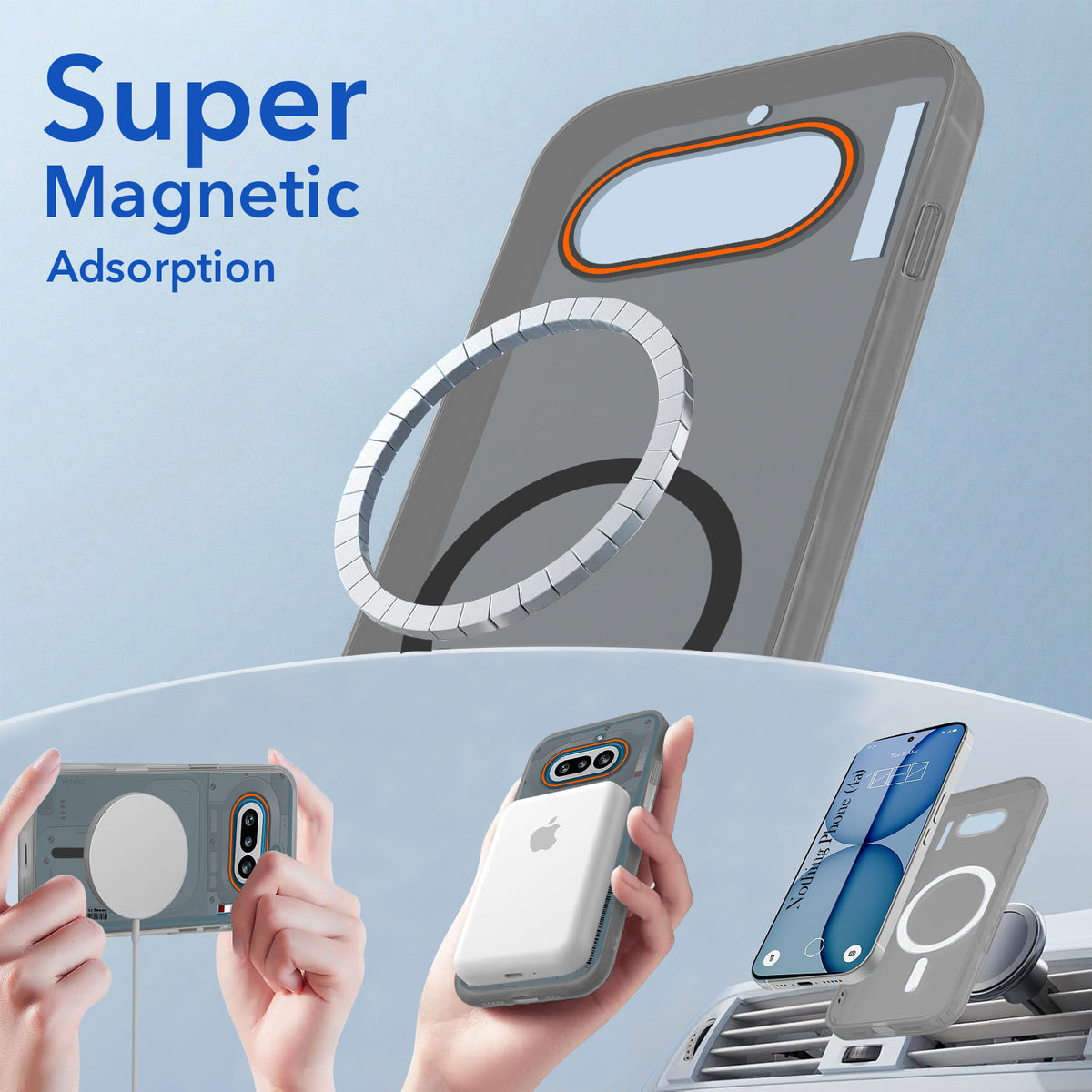 For Nothing Phone 4A 5G Back Cover Case (Soft Touch | Camera Bump Protection | MagSafe Compatible | Matte Finish)