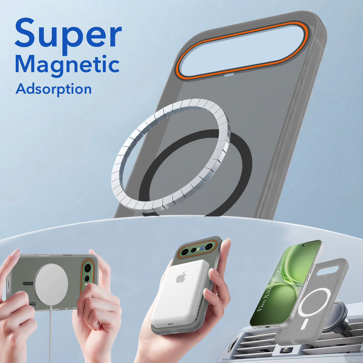 For Vivo X300 FE Back Cover Case (Soft Touch | Camera Bump Protection | MagSafe Compatible | Matte Finish)