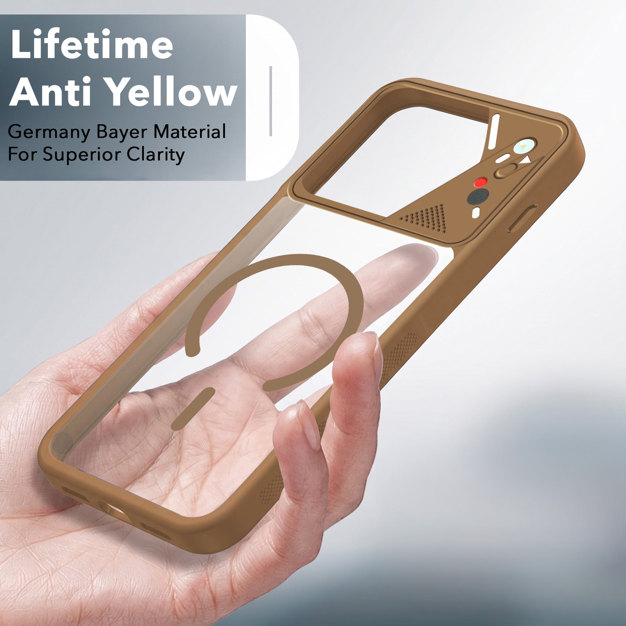 For Motorola Moto Edge 70 Pro Back Cover Case Lifetime Anti-Yellow Clear (Camera Protection | Side Grip | Wireless MagSafe Compatible)