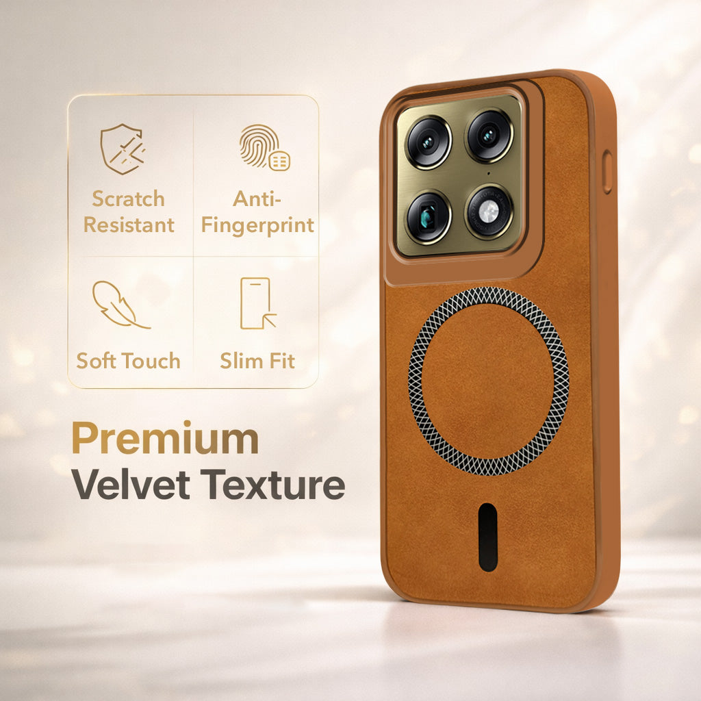 For Motorola Moto Signature 5G Back Cover Case Leather Finish (MagSafe Compatible Wireless Charging | Soft Touch | Camera Bump Protection)