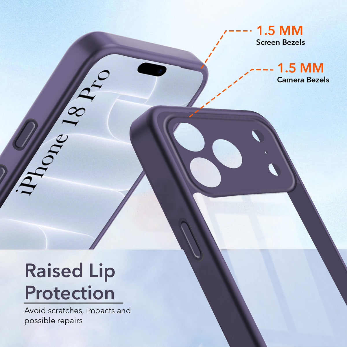 For Apple iPhone 18 Pro Back Cover Case Ultra-Hybrid (Lifetime Anti Yellow | Anti Scratch | Crystal Clear Shockproof)0