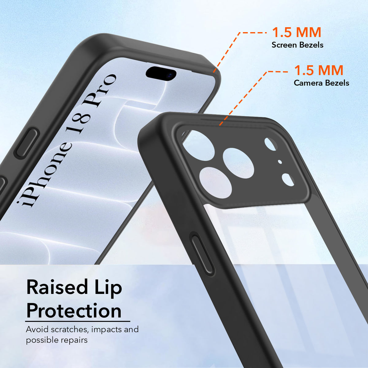 For Apple iPhone 18 Pro Back Cover Case Ultra-Hybrid (Lifetime Anti Yellow | Anti Scratch | Crystal Clear Shockproof)0