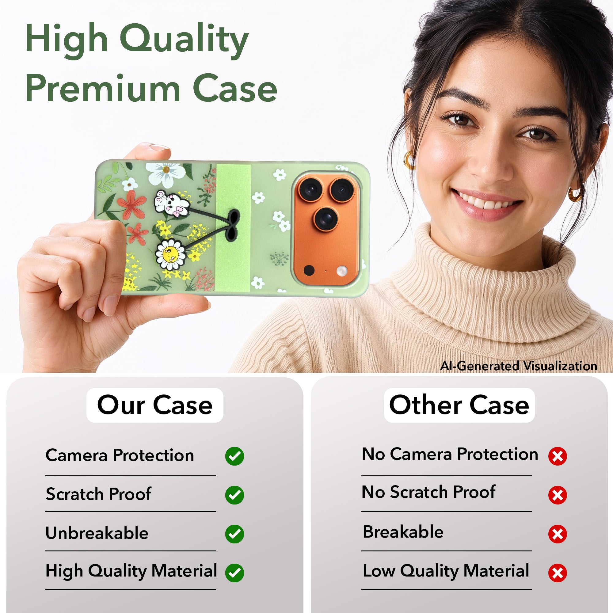 For Apple iPhone 17 Pro Max Back Cover Case (3D Cute Cartoons | Hard Back Side Soft | Matte Premium Finish | HD Printing)