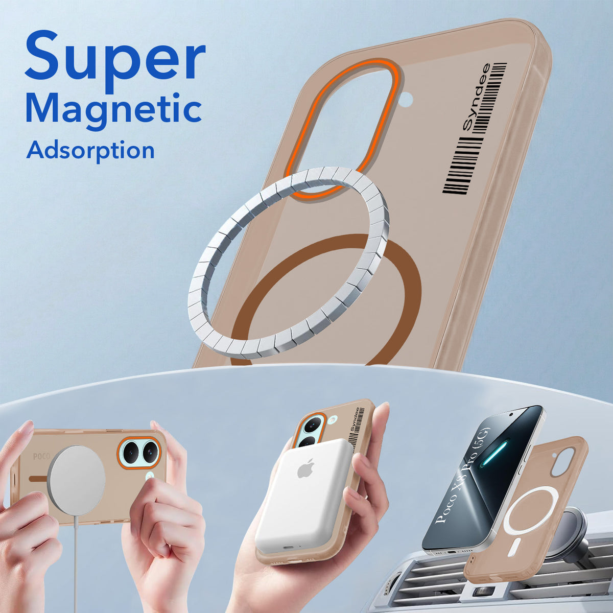 For Poco X8 Pro Back Cover Case (Soft Touch | Camera Bump Protection | MagSafe Compatible | Matte Finish)