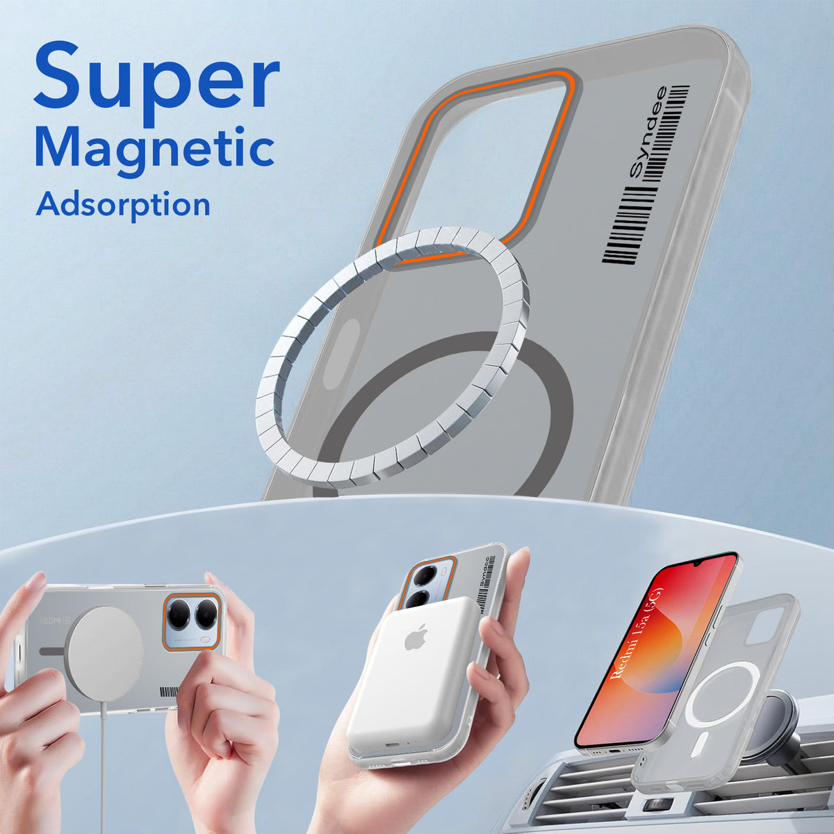 For Redmi 15A 5G Back Cover Case (Soft Touch | Camera Bump Protection | MagSafe Compatible | Matte Finish)