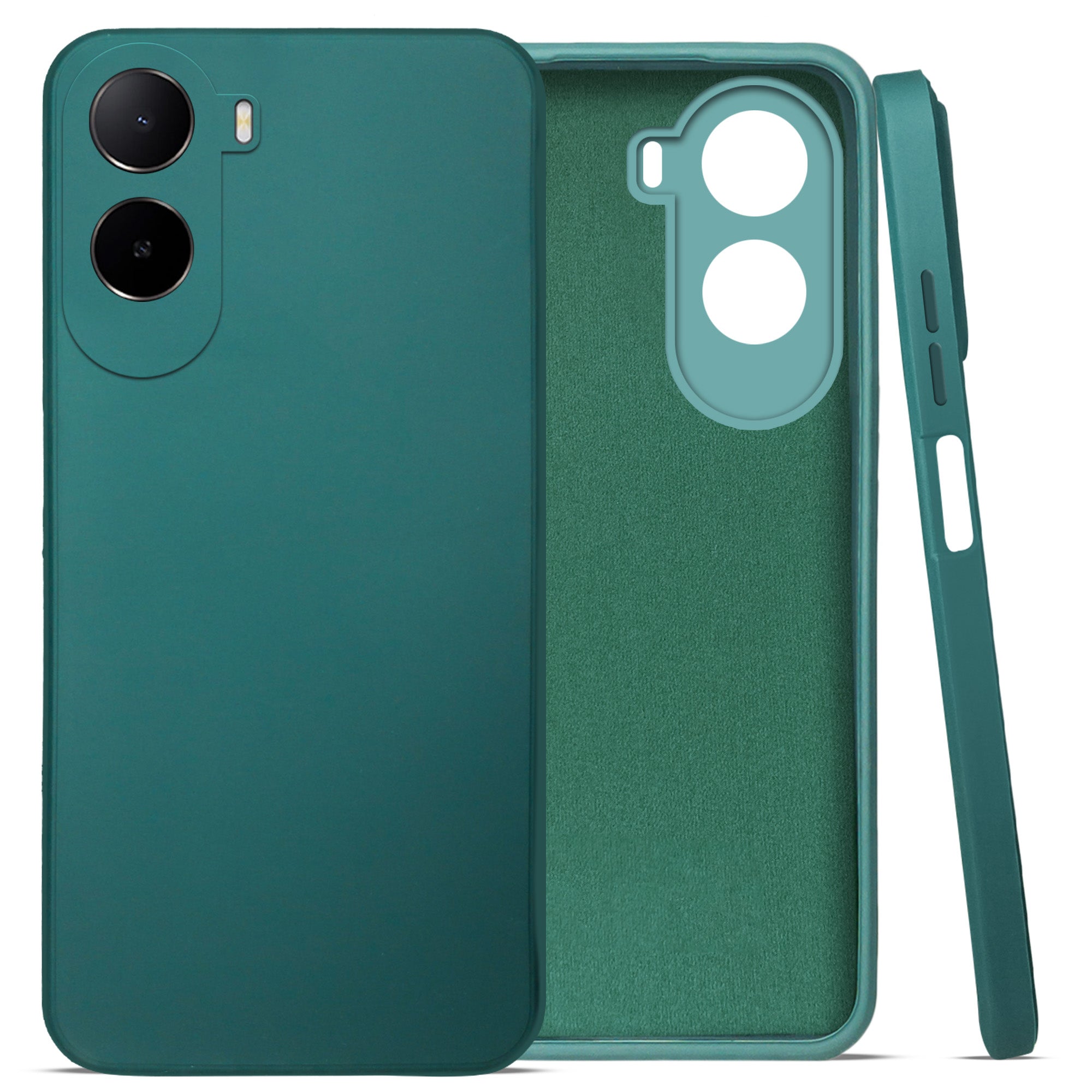 For Redmi A7 Pro 4G|5G Back Cover Case (Matte Finish Silicone with Inside Fiber cloth)