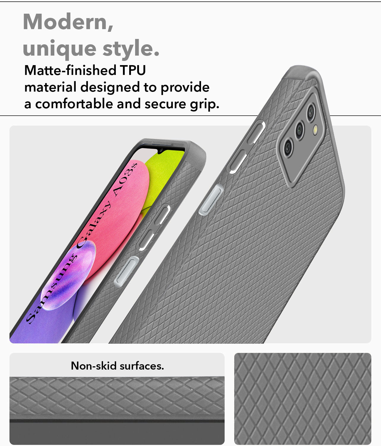 For Samsung Galaxy A03s Back Cover Case Liquid Silicone (Camera Protection | Side Grip Texture | Soft and Flexible) (Copy)