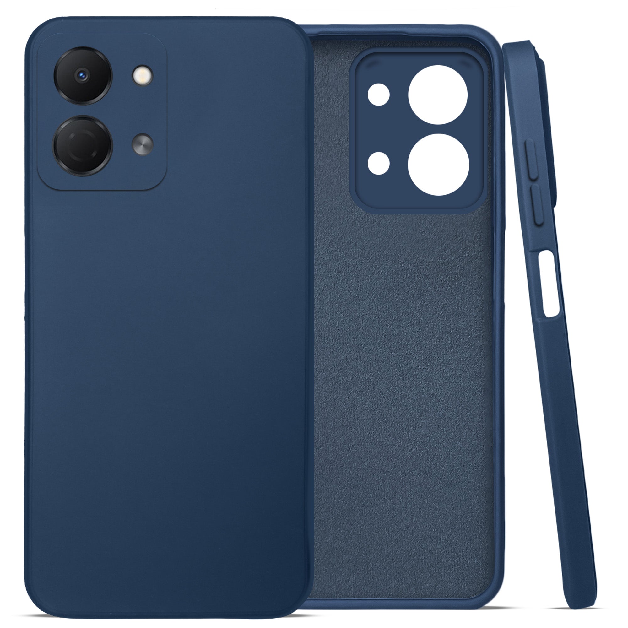 For Tecno Spark Go 3 Back Cover Case (Matte Finish Silicone with Inside Fiber cloth)