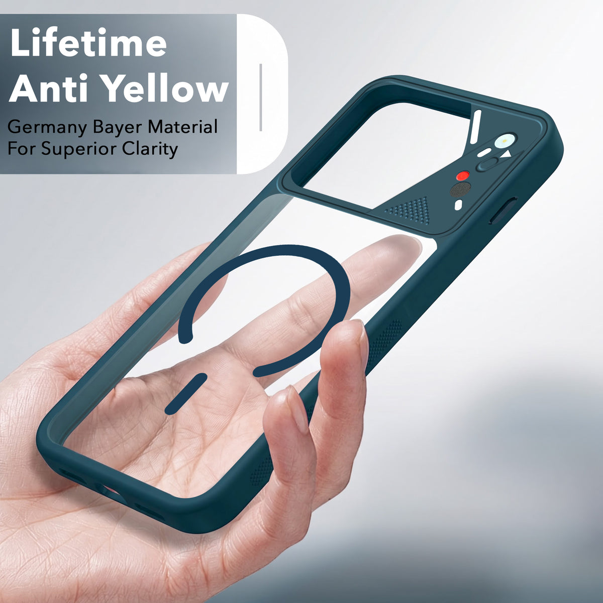 For Motorola Edge 70 Pro |  Motorola Edge 70 Pro Plus Back Cover Case Lifetime Anti-Yellow Clear (Camera Protection | Side Grip | Wireless MagSafe Compatible)