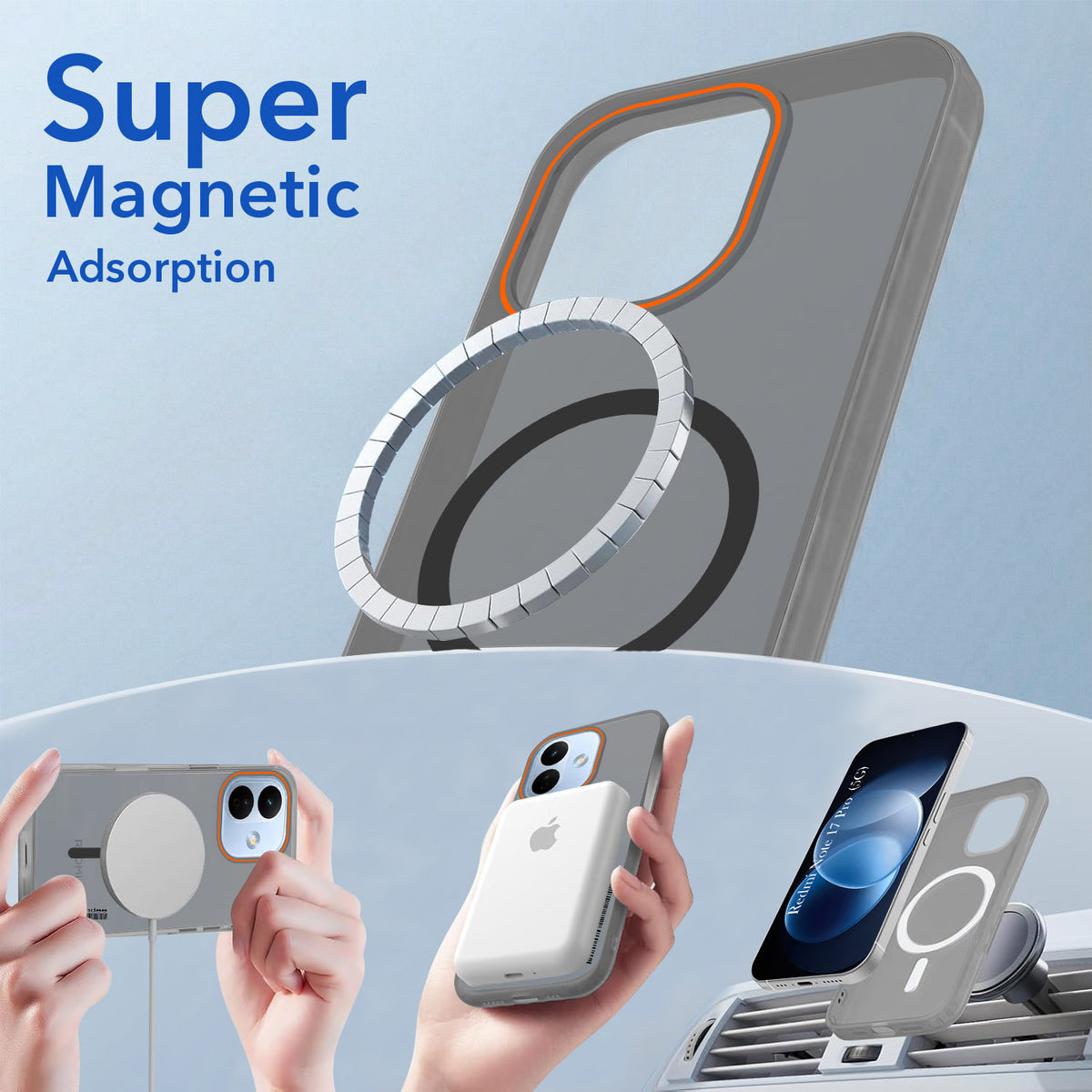 For Redmi Note 17 Pro 5G Back Cover Case (Soft Touch | Camera Bump Protection | MagSafe Compatible | Matte Finish)