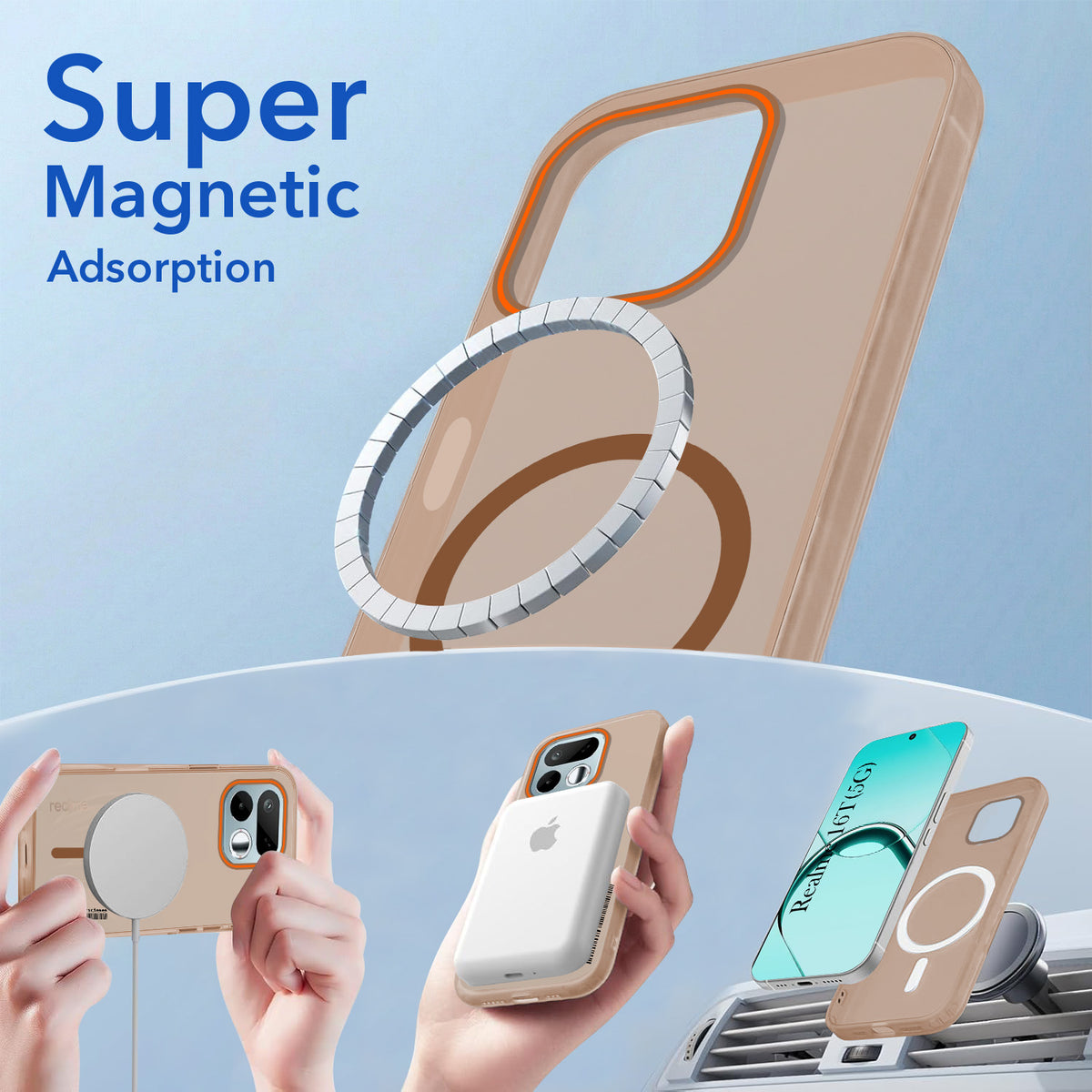 For Realme 16T 5G Back Cover Case (Soft Touch | Camera Bump Protection | MagSafe Compatible | Matte Finish)