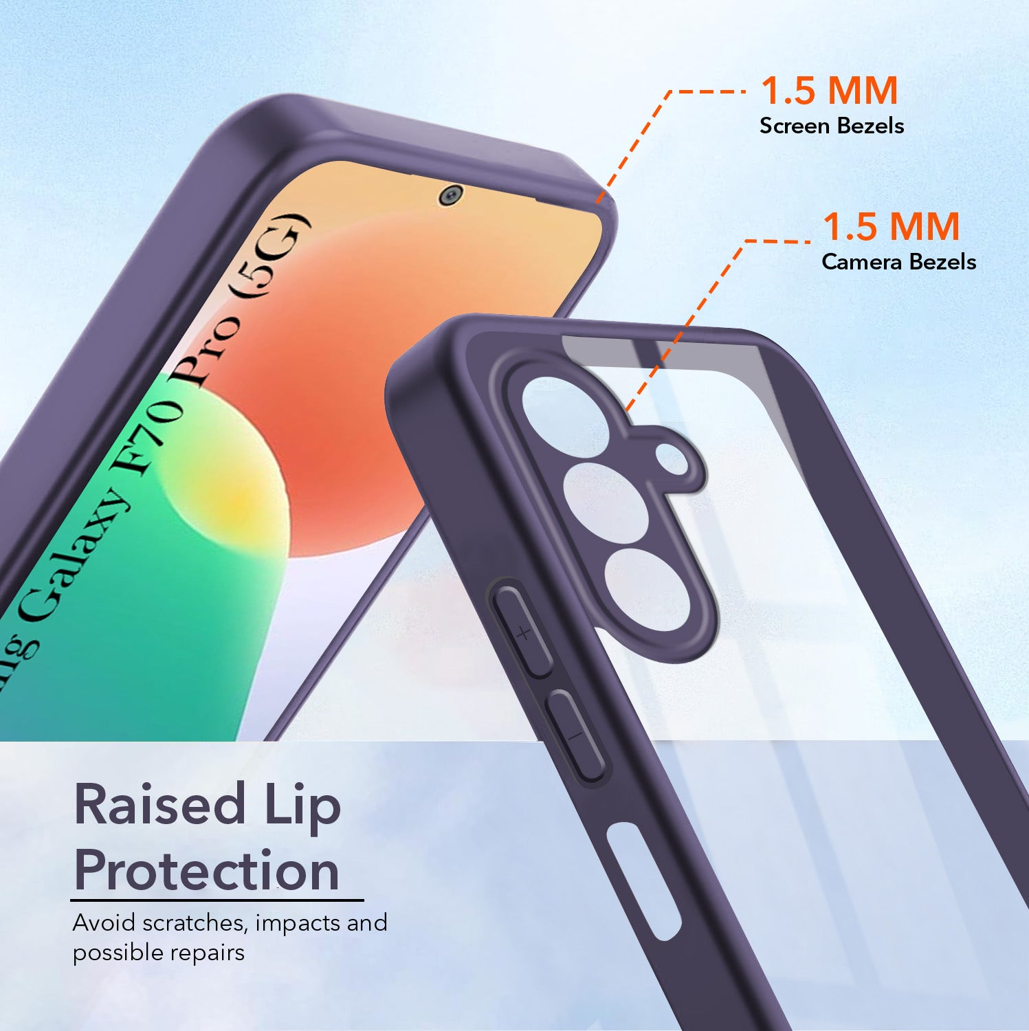 For Samsung Galaxy F70 Pro 5G Back Cover Case Ultra-Hybrid (Lifetime Anti Yellow | Anti Scratch | Crystal Clear Shockproof)