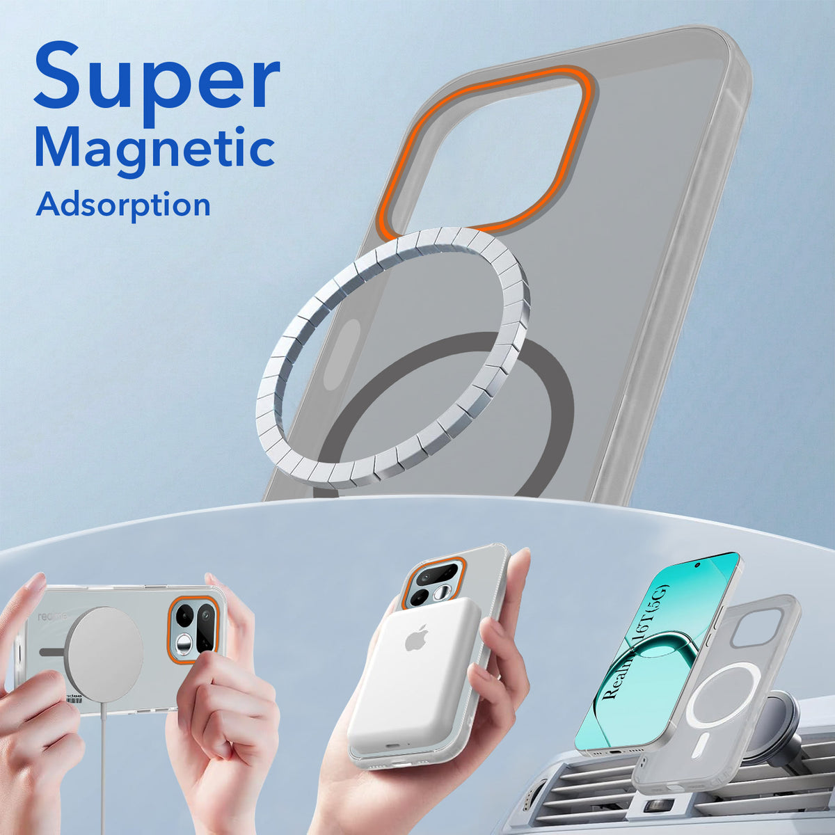For Realme 16T 5G Back Cover Case (Soft Touch | Camera Bump Protection | MagSafe Compatible | Matte Finish)