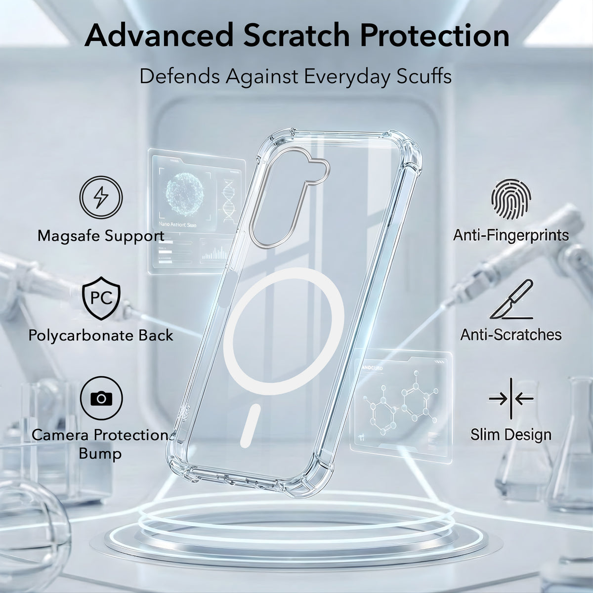 For OnePlus N6X Back Cover Shockproof Crystal-Clear (Magsafe Wireless Support | Drop & Camera Protection | Hard Polycarbonate)