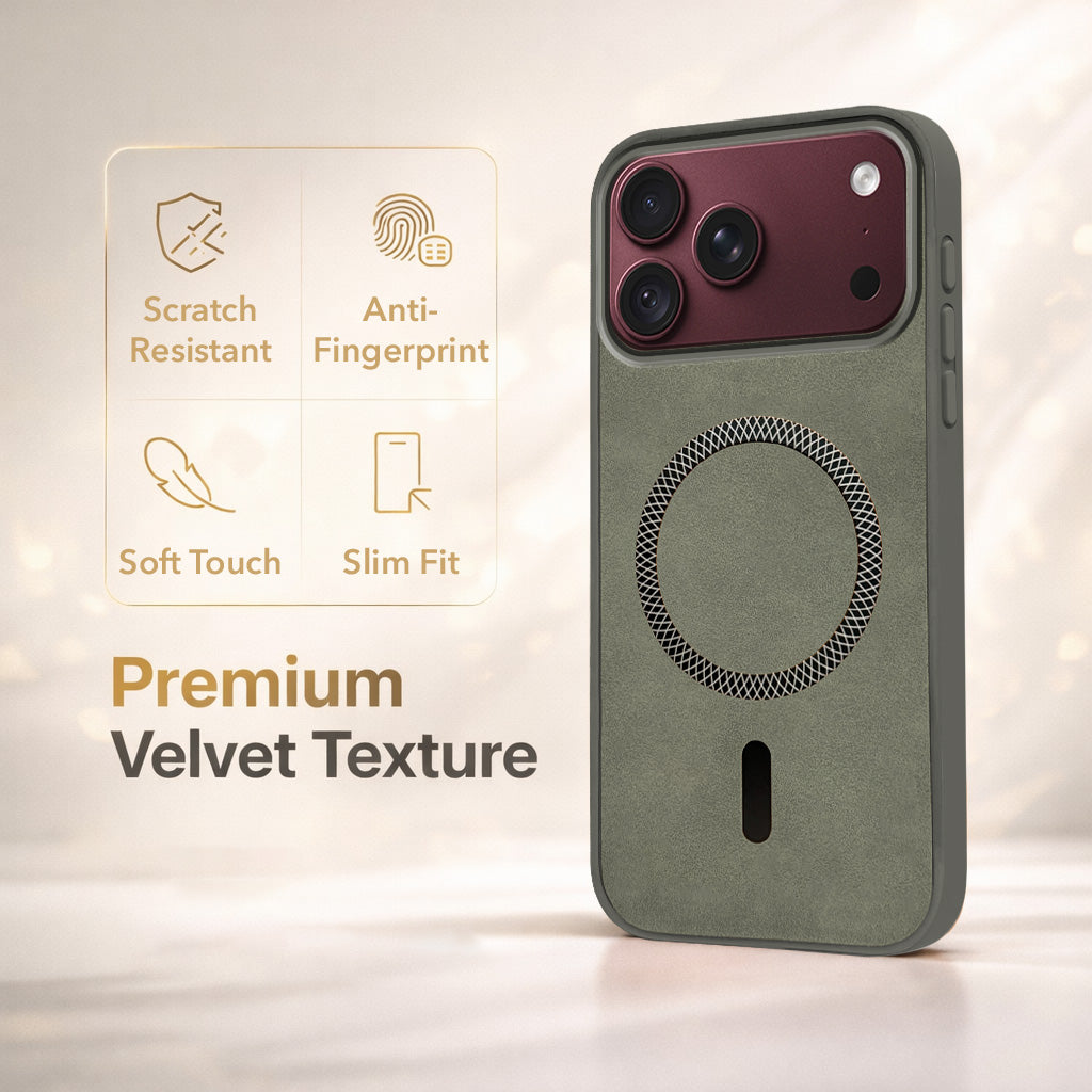 For Apple iPhone 18 Pro Max Back Cover Case Leather Finish (MagSafe Compatible Wireless Charging | Soft Touch | Camera Bump Protection)
